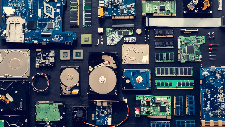 DRAM vs. NAND devcies on a table