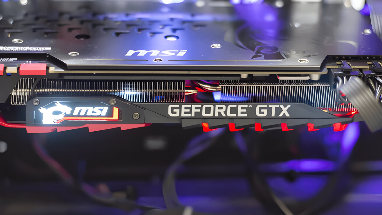 power efficient Geforece GPU installed on a system